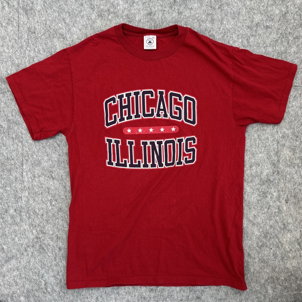 Chicago Illinois DELTA PRO WEIGHT Red T-Shirt Size M